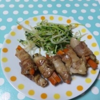 豆苗の歯ごたえ好きです。にんにくがふんわり香っていいですね。
肉の写真も一緒ですいませんm(_ _)m